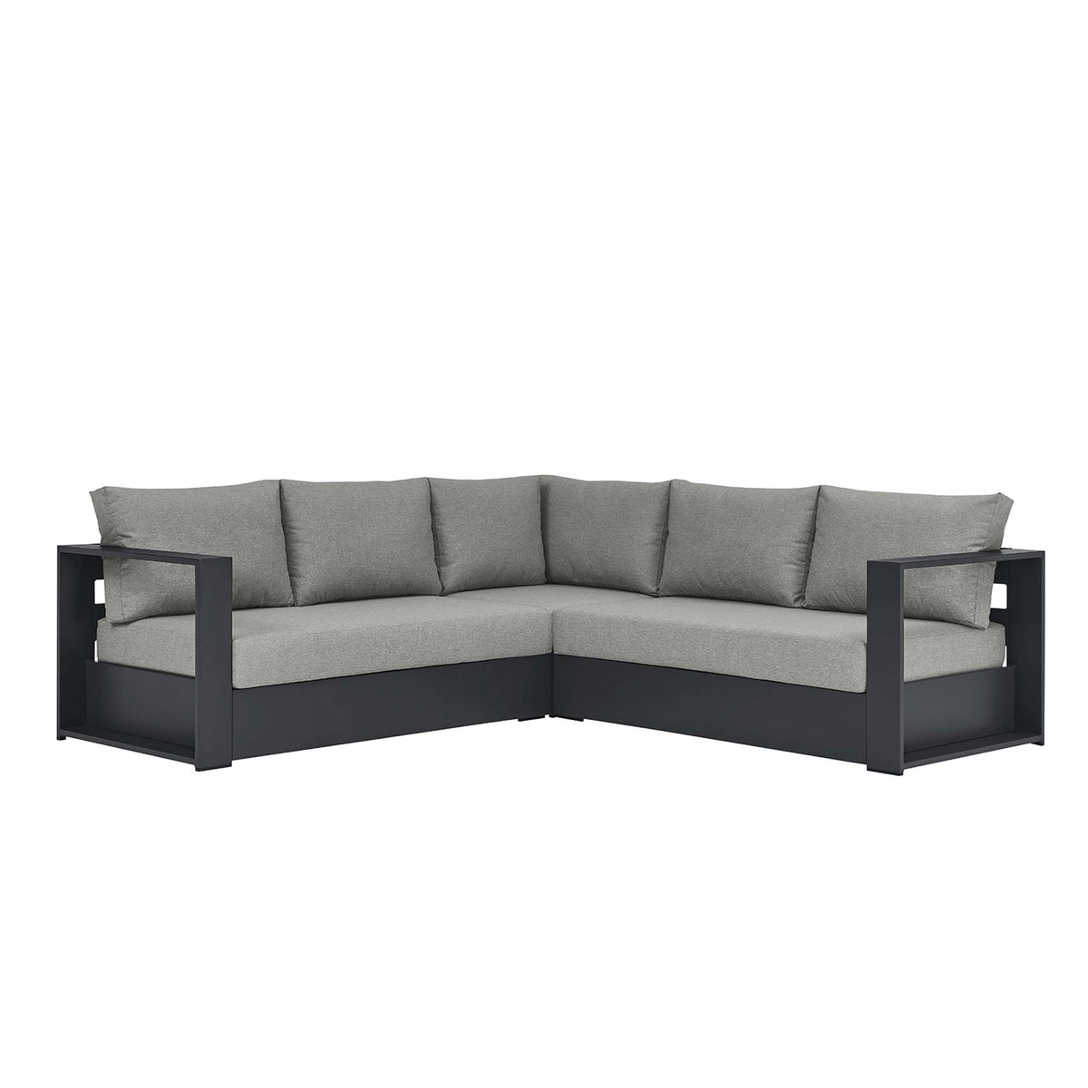 Tahoe 3-Piece Outdoor Patio Powder-Coated Aluminum Sectional Sofa Set by Modway
