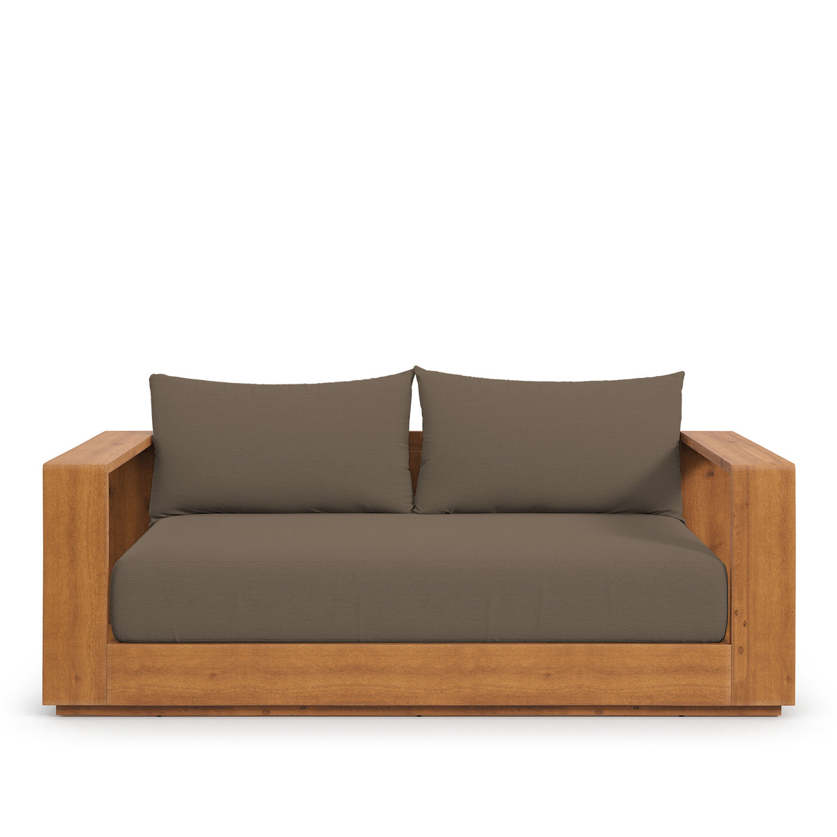 Tahoe Acacia Wood Outdoor Patio Acacia Wood Loveseat by Modway