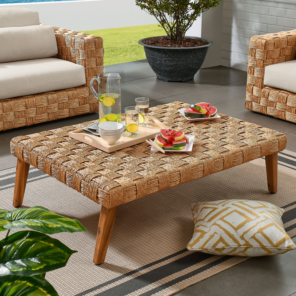 Thames Outdoor Patio Wicker Outdoor Patio Rattan Coffee Table by Modway