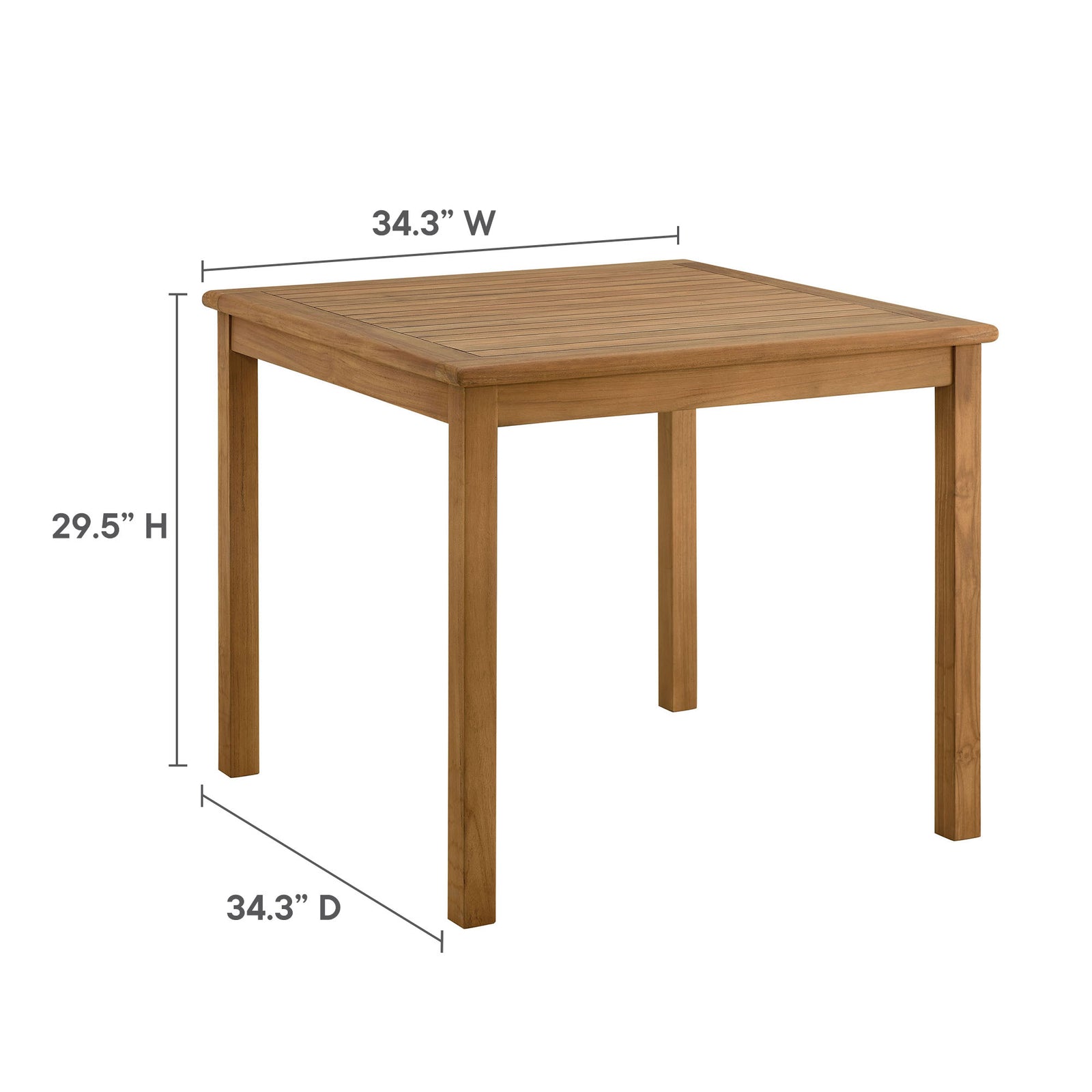 Vienna 3-Piece Outdoor Patio Teak and Rope Dining Set with Armchairs by Modway