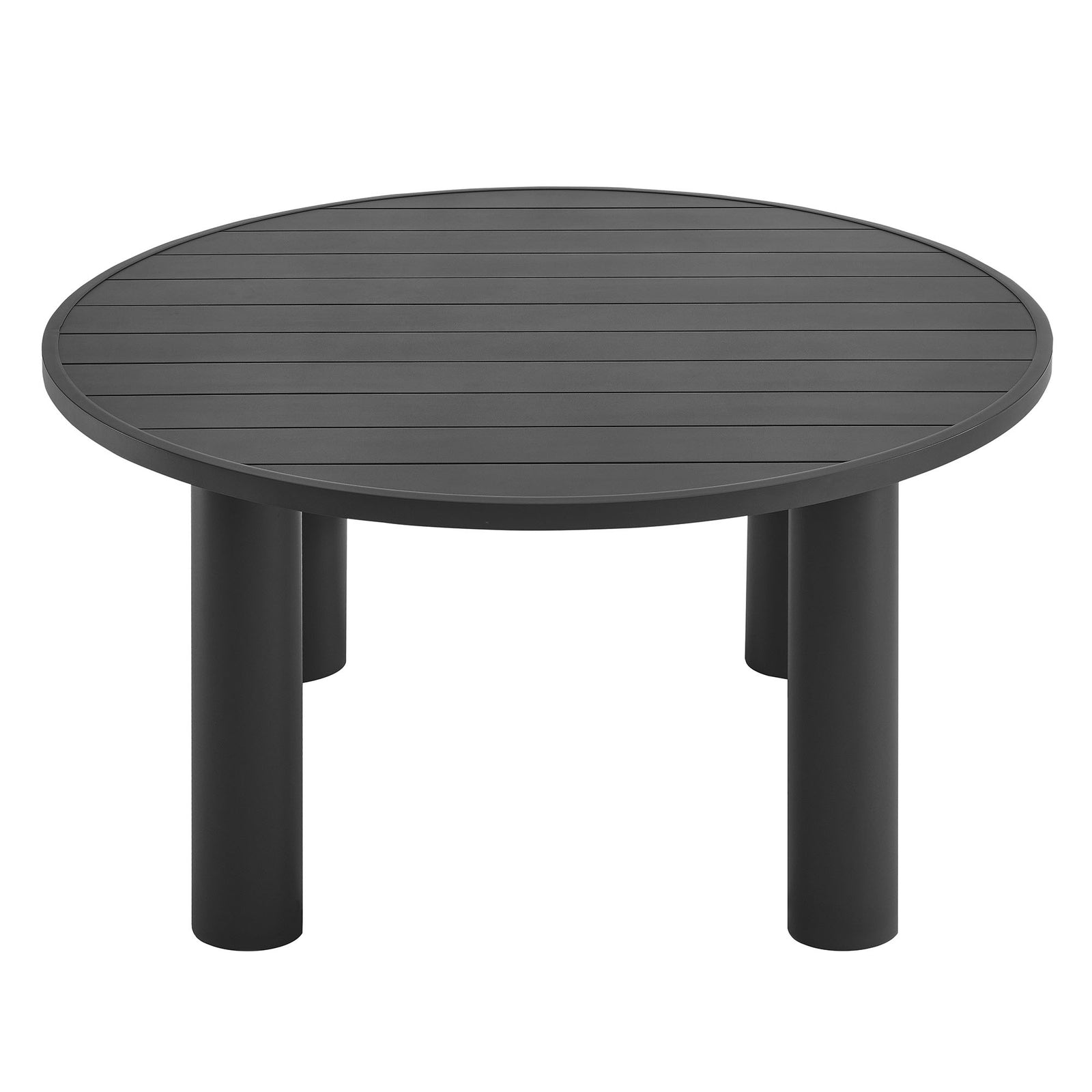 Nautica 5-Piece Round Outdoor Patio Aluminum Dining Table and Chairs Set by Modway