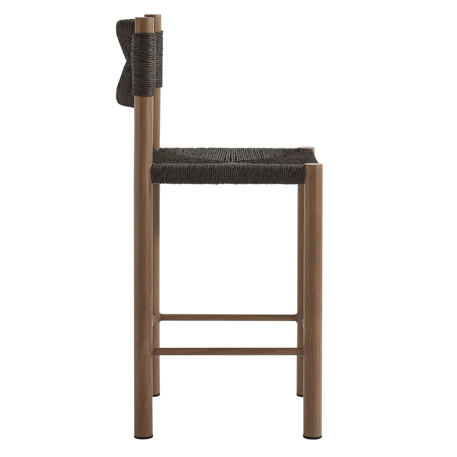 Parkland Outdoor Patio Rattan and Aluminum Counter Stools Set of 2 by Modway