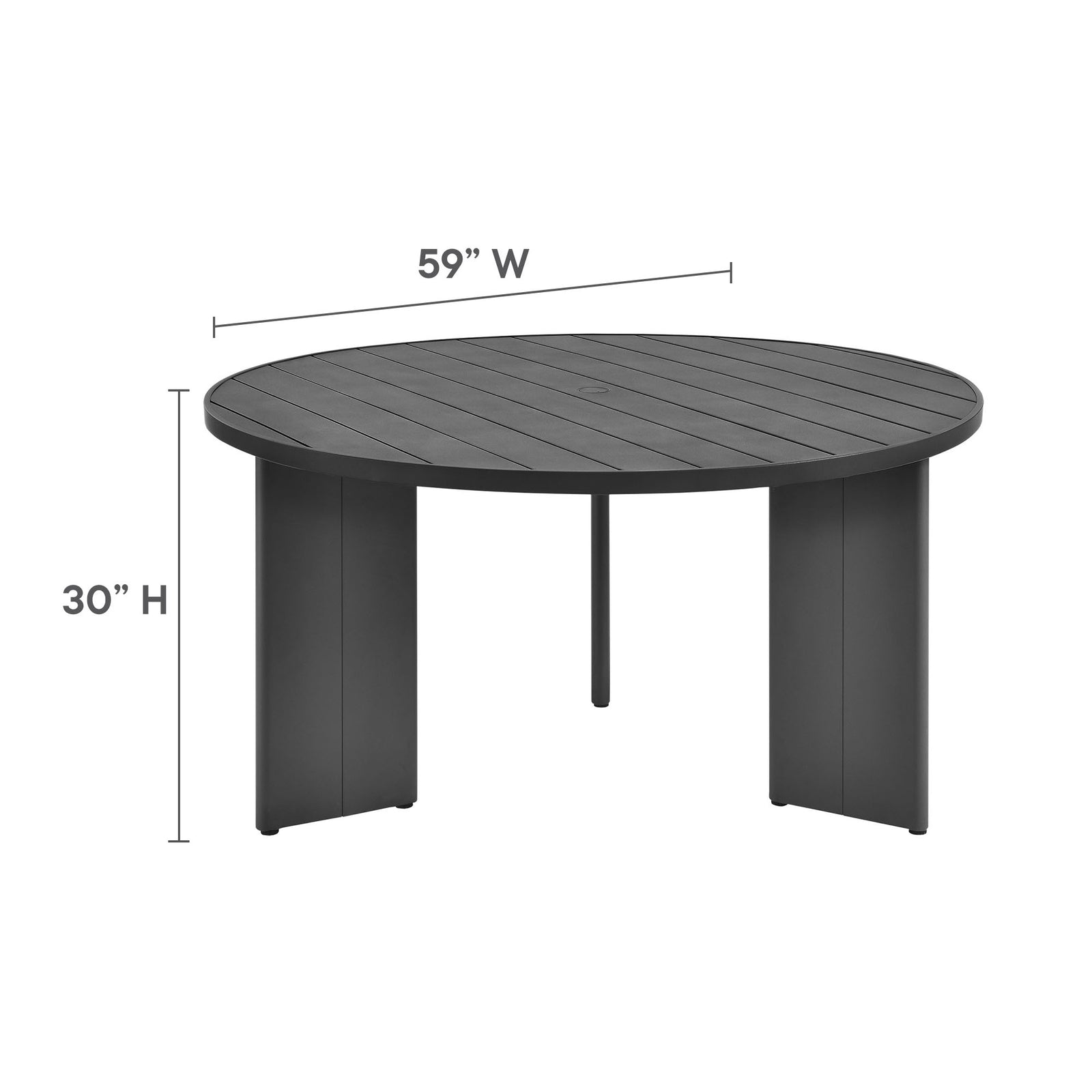Tahoe Round Outdoor Patio Aluminum Dining Table by Modway