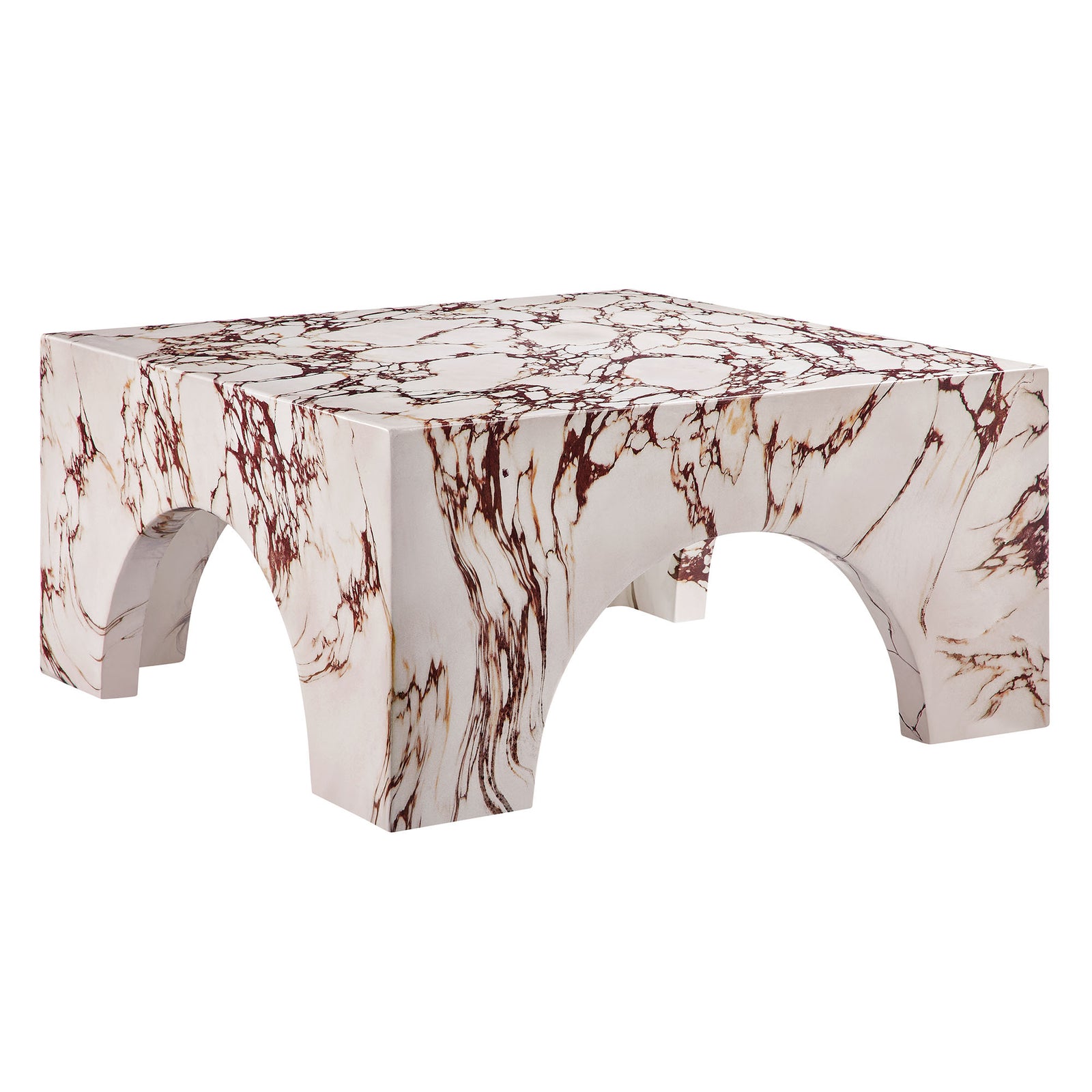 Valen Indoor - Outdoor Patio Arched Concrete Coffee Table by Modway