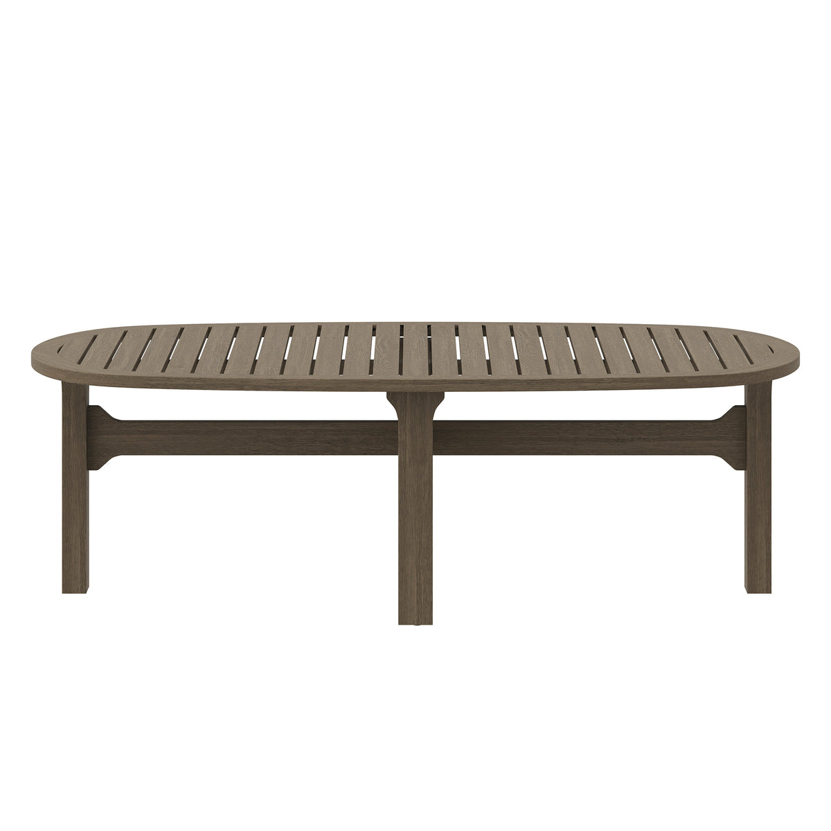 Saratoga Oval Outdoor Patio Teak Wood Coffee Table by Modway