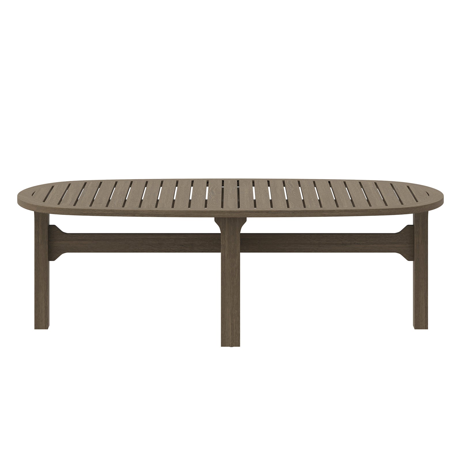 Saratoga Oval Outdoor Patio Teak Wood Coffee Table by Modway