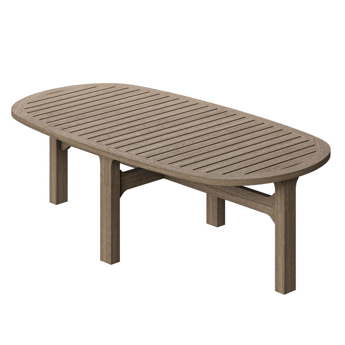 Saratoga Oval Outdoor Patio Teak Wood Coffee Table by Modway
