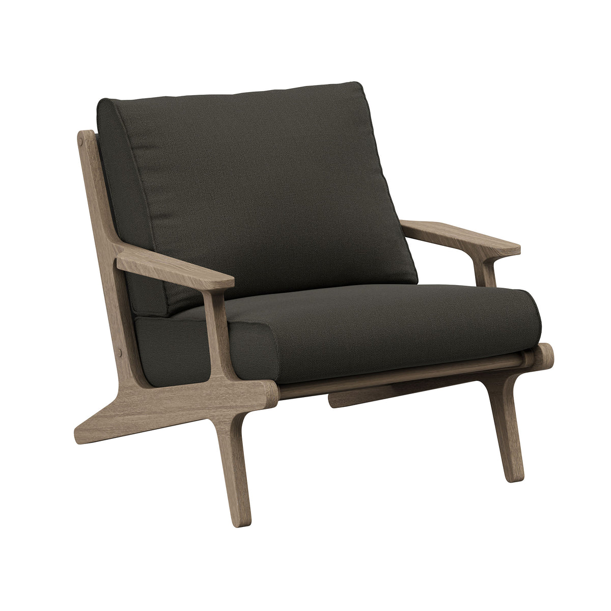 Saratoga Outdoor Patio Teak Wood Chair and Ottoman Set by Modway