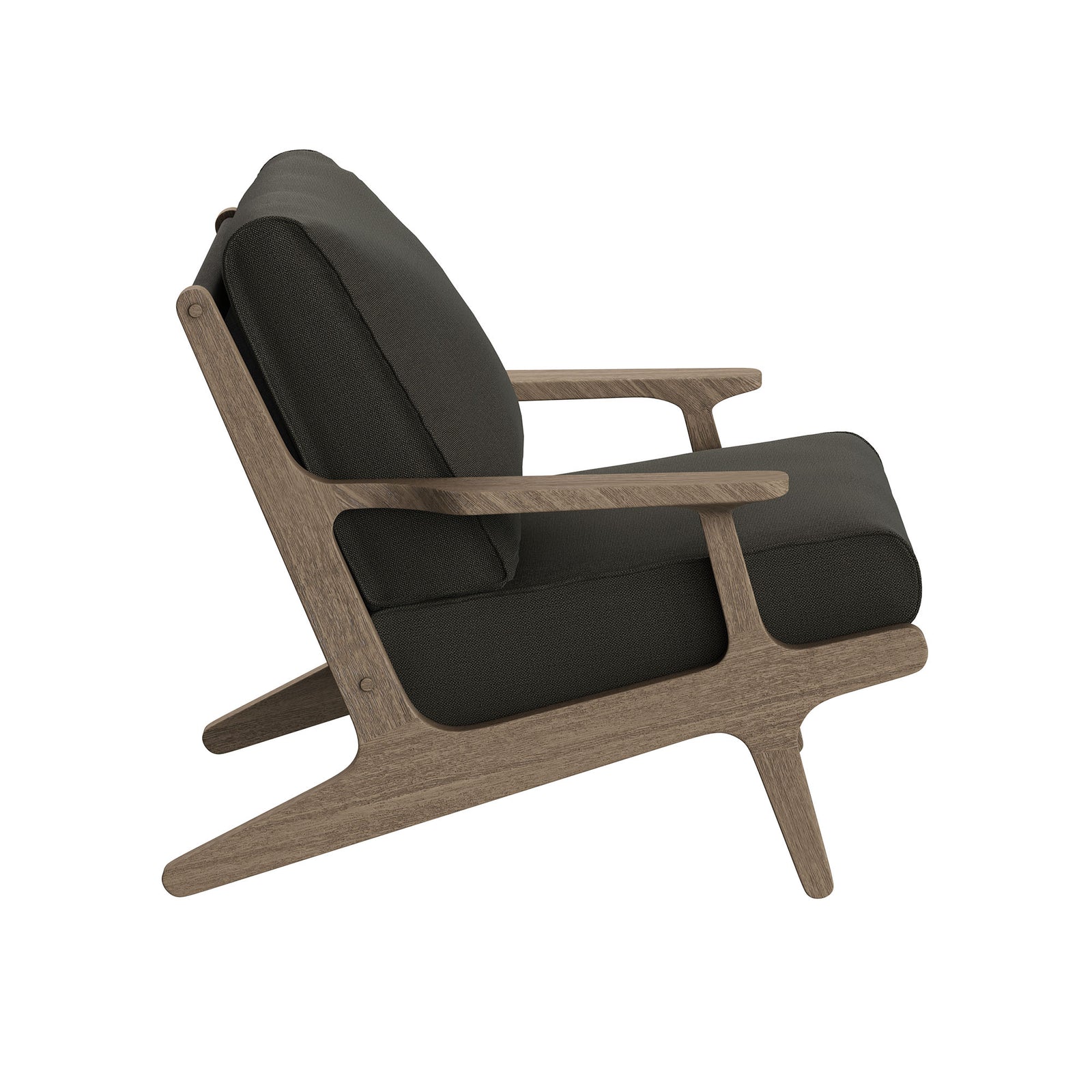 Saratoga Outdoor Patio Teak Wood Chair and Ottoman Set by Modway