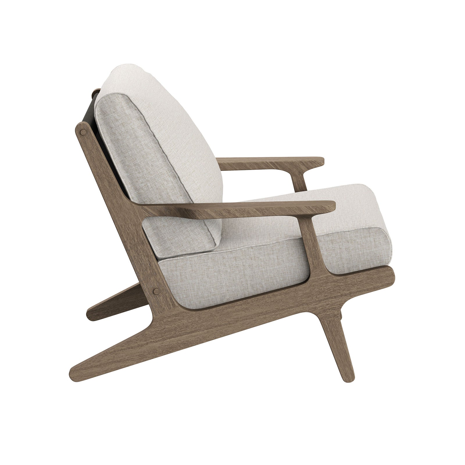 Saratoga 3-Piece Outdoor Patio Teak Wood Furniture Set with Lounge Chairs and Side Table by Modway