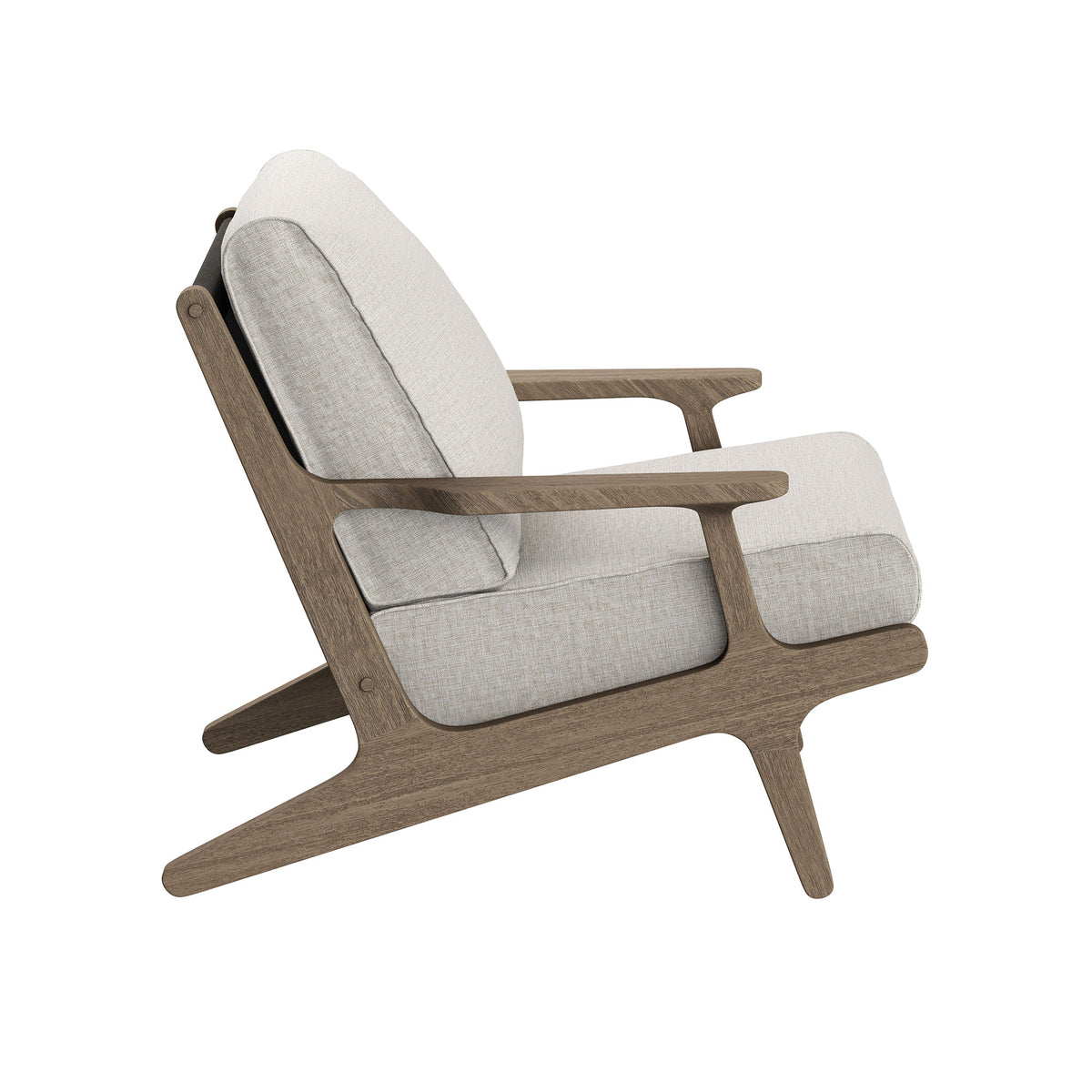 Saratoga Outdoor Patio Teak Wood Chair and Ottoman Set by Modway