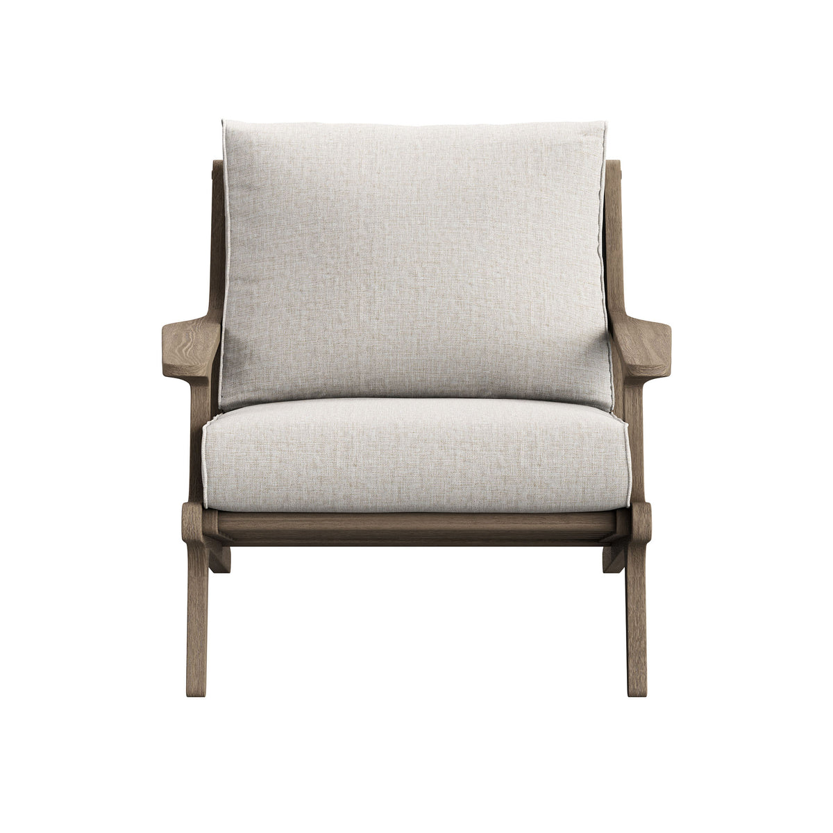 Saratoga Outdoor Patio Teak Wood Chair and Ottoman Set by Modway