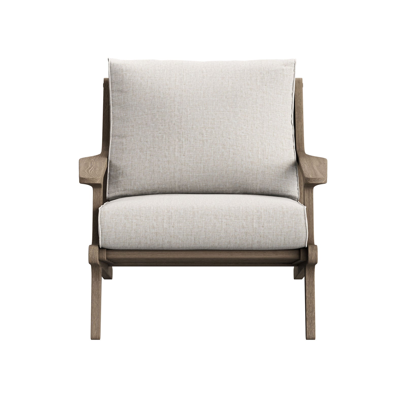 Saratoga Outdoor Patio Teak Wood Chair and Ottoman Set by Modway