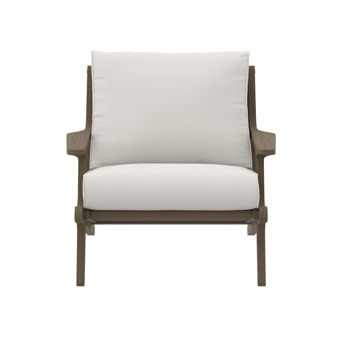 Saratoga Outdoor Patio Teak Wood Chair and Ottoman Set by Modway