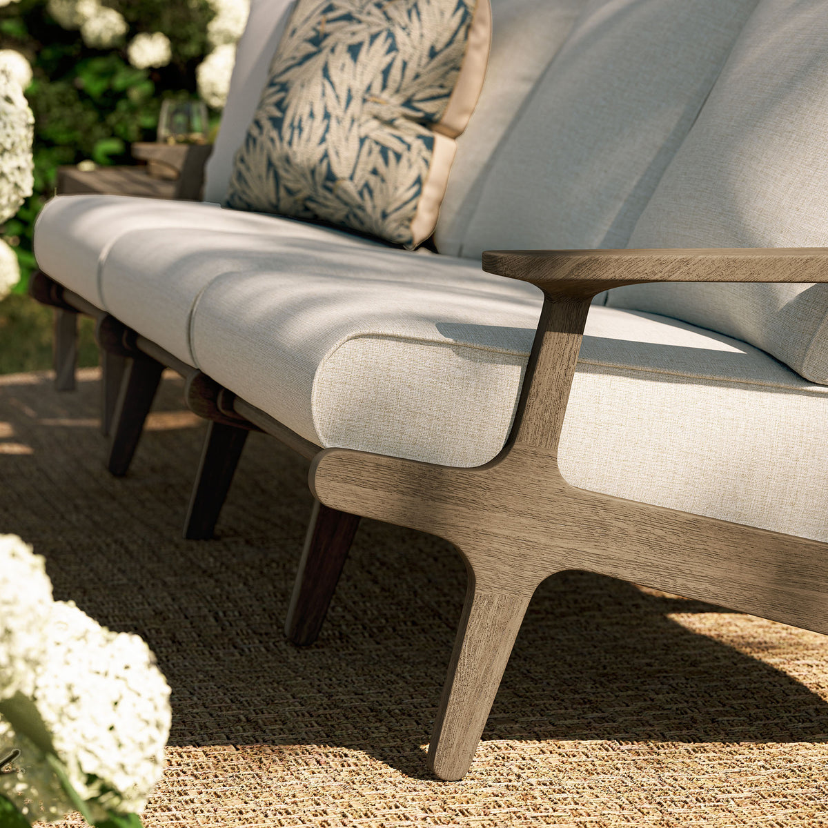 Saratoga Outdoor Patio Teak Sofa by Modway