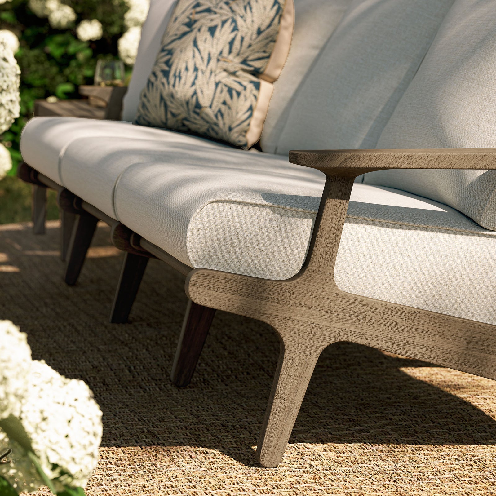 Saratoga Outdoor Patio Teak Sofa by Modway