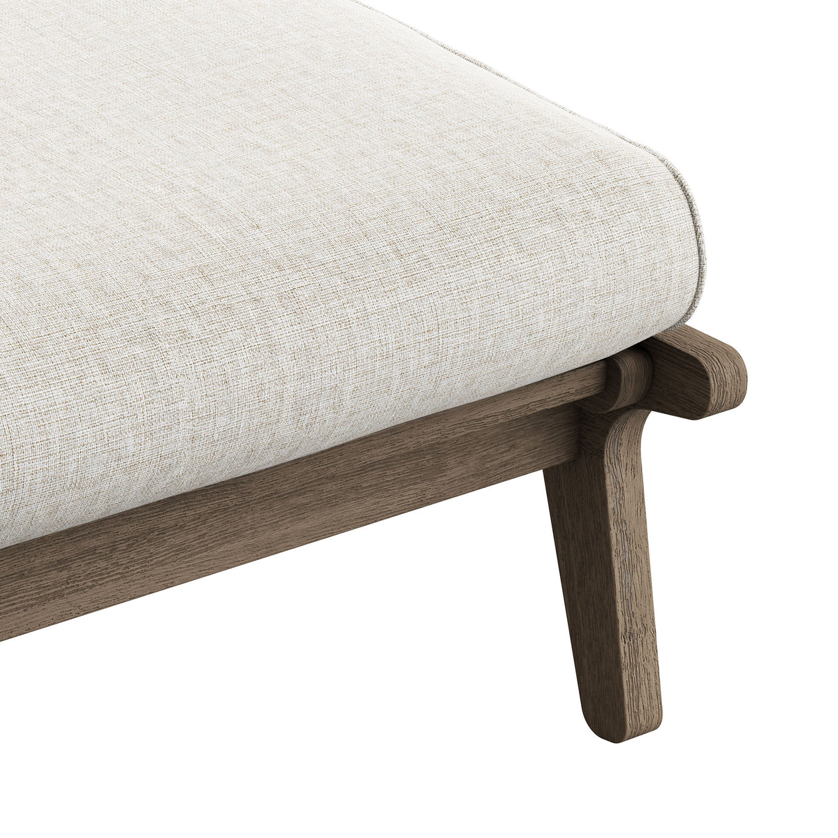 Saratoga Outdoor Patio Teak Ottoman by Modway