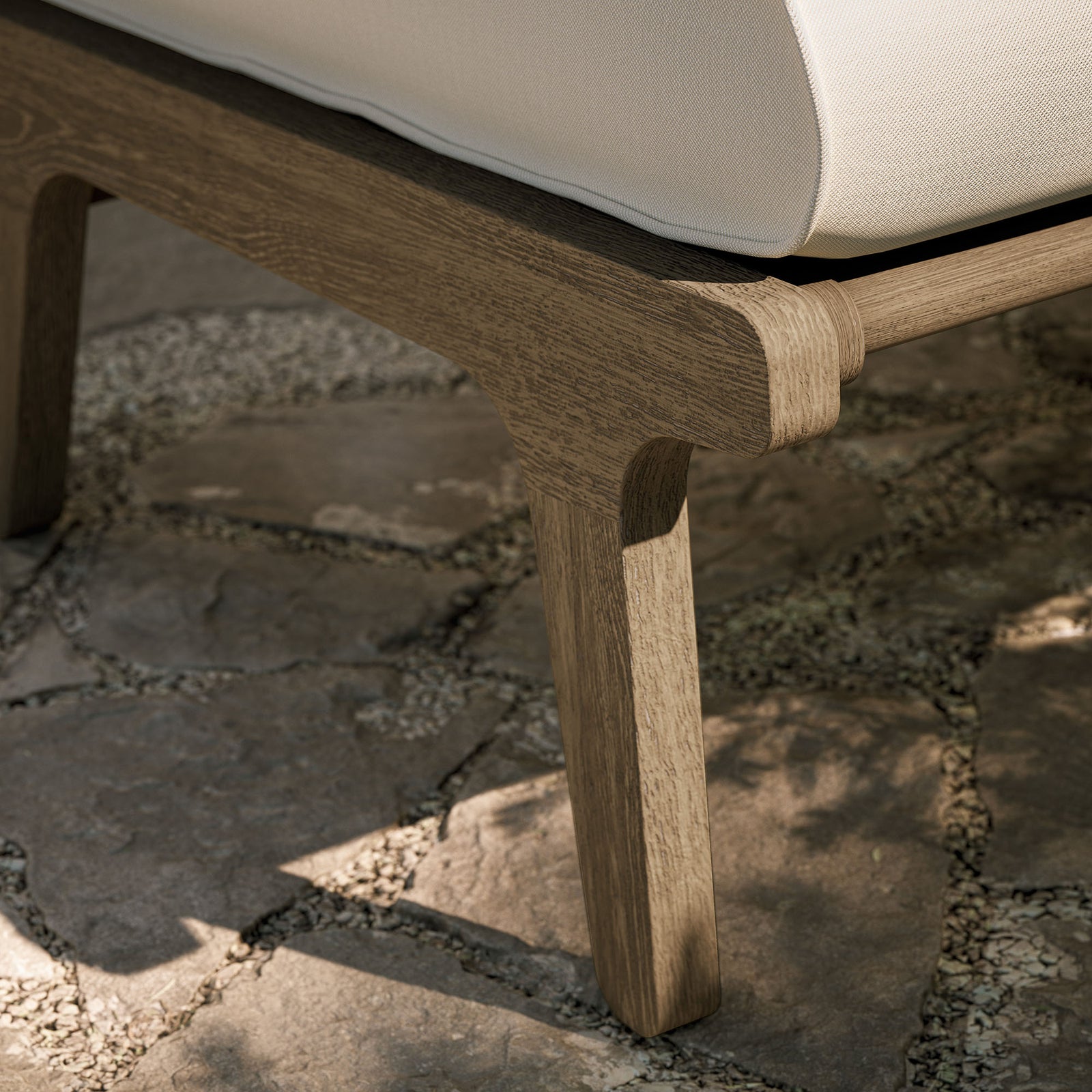 Saratoga Outdoor Patio Teak Ottoman by Modway