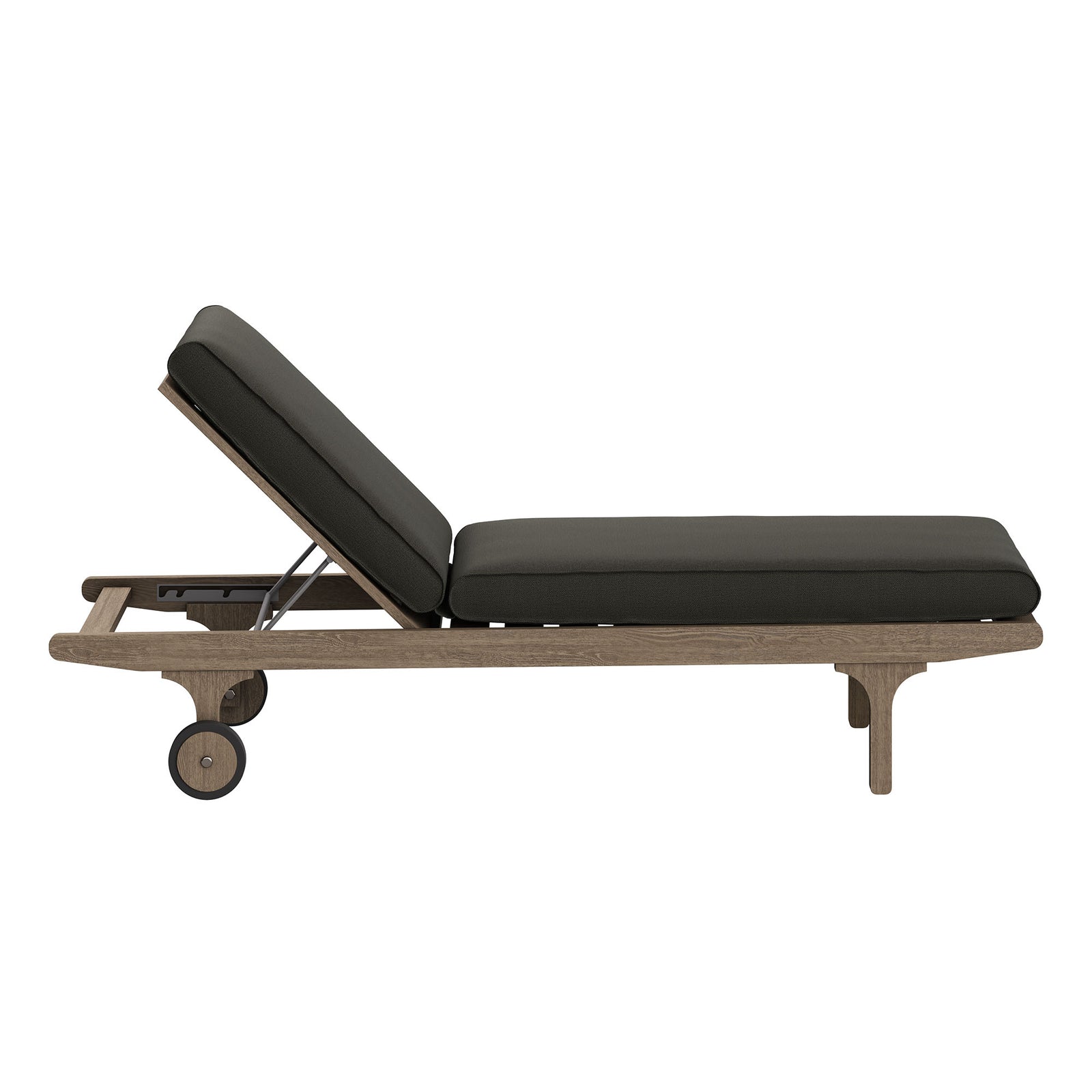 Saratoga Outdoor Patio Teak Wood 3-Piece Chaise Lounge Furniture Set by Modway