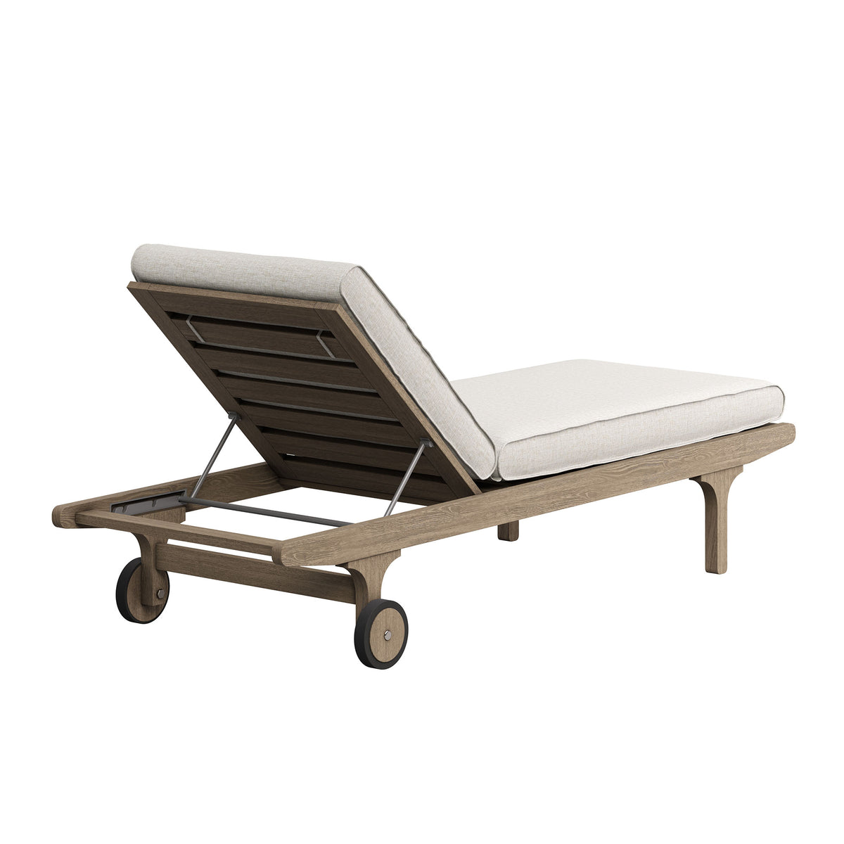 Saratoga Outdoor Patio Teak Chaise Lounge Chair by Modway