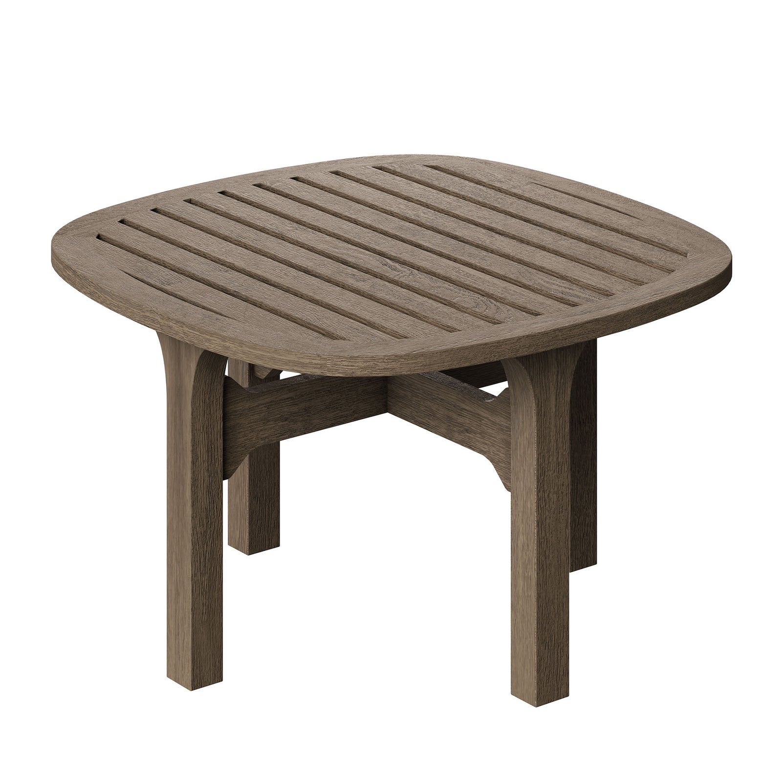 Saratoga Square Outdoor Patio Teak Wood Side Table by Modway
