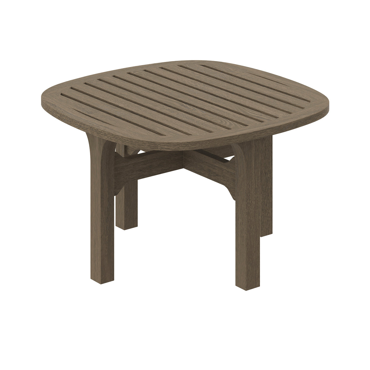 Saratoga Square Outdoor Patio Teak Wood Side Table by Modway