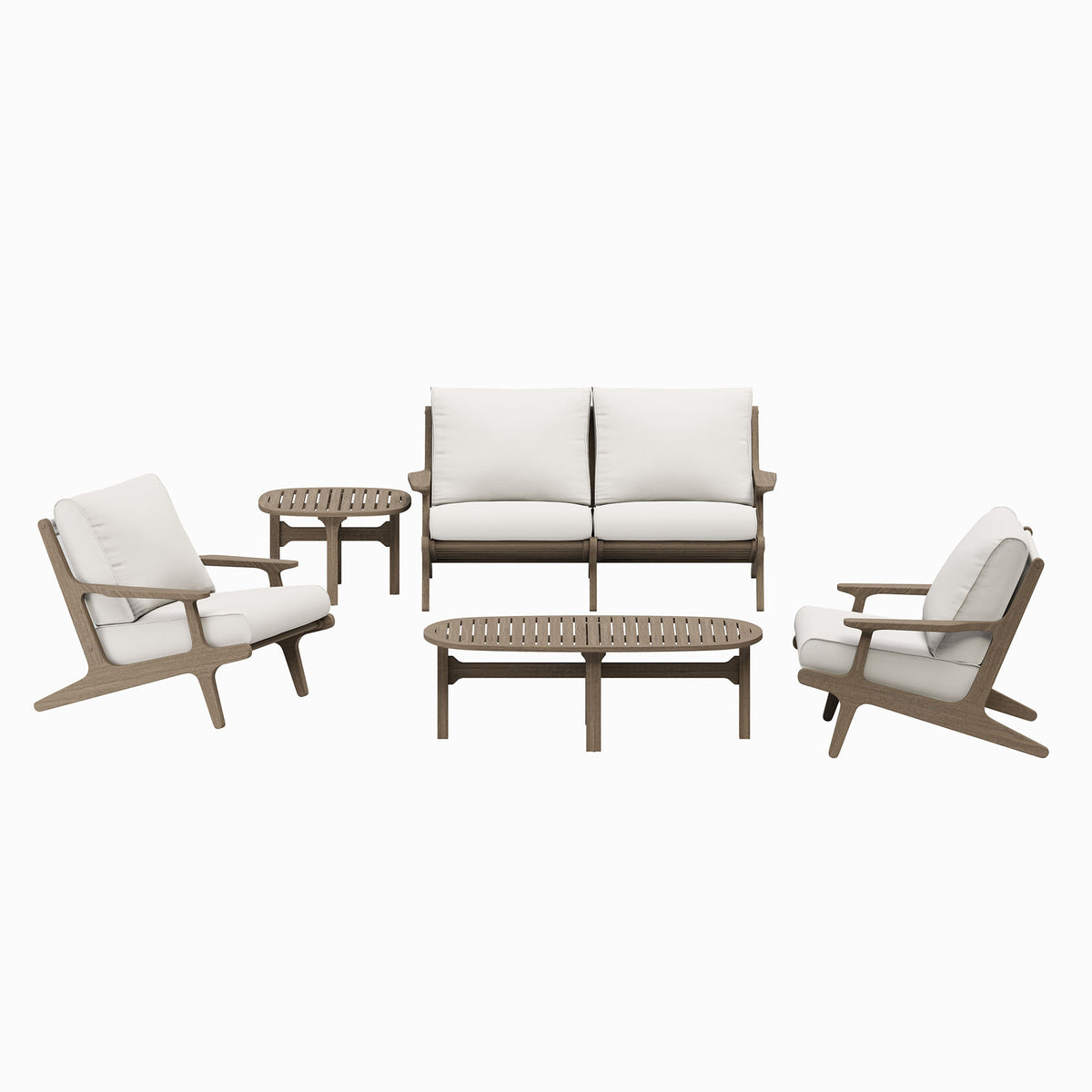 Saratoga 5-Piece Outdoor Patio Teak Wood Furniture Set by Modway