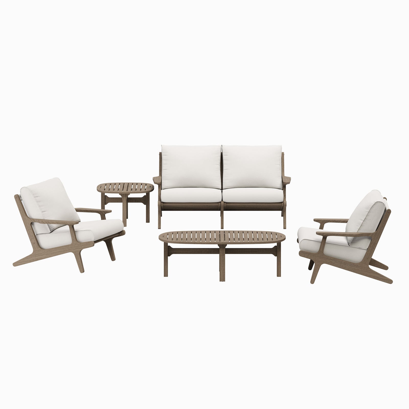 Saratoga 5-Piece Outdoor Patio Teak Wood Furniture Set by Modway