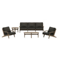 Saratoga 4-Piece Outdoor Patio Teak Wood Furniture Set by Modway