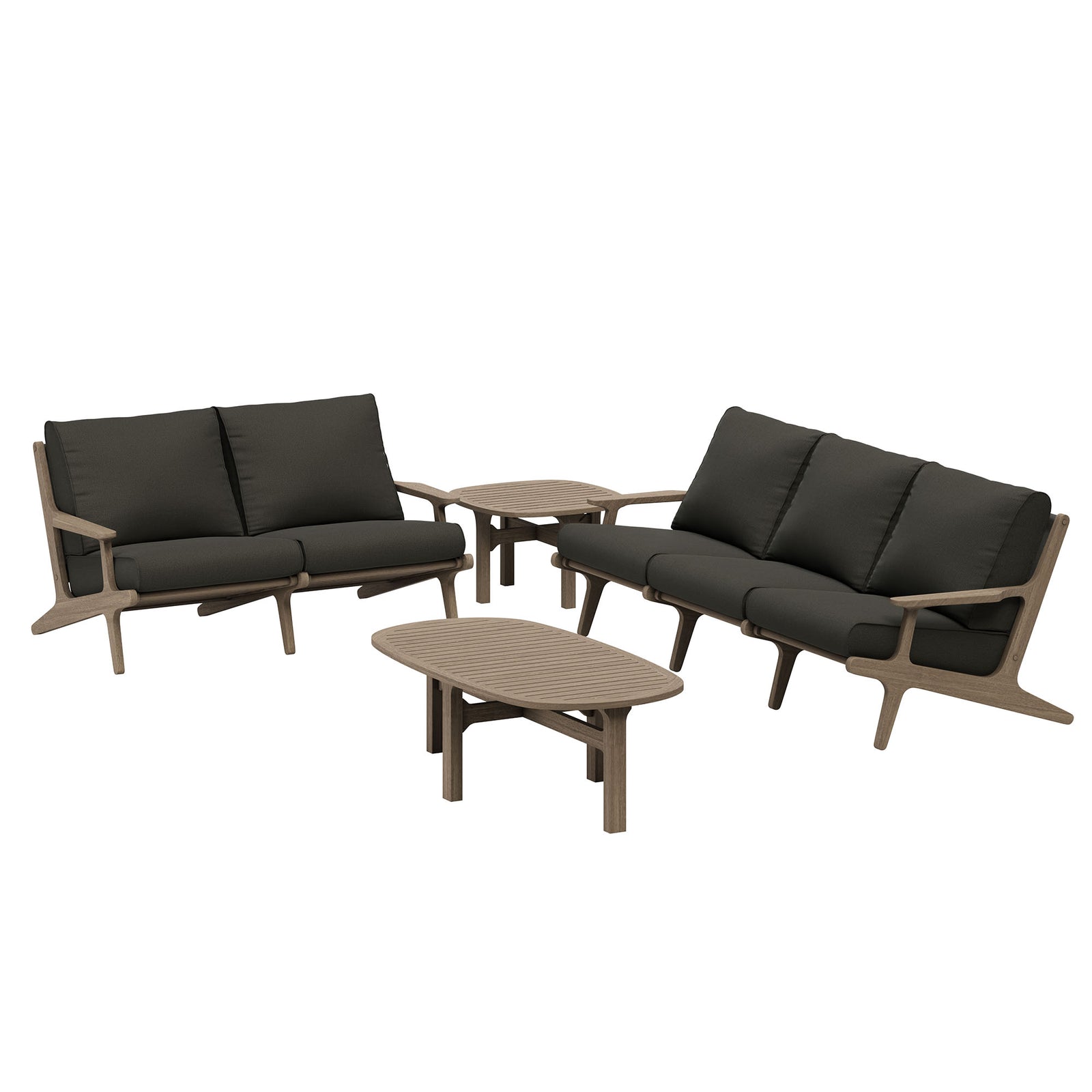 Saratoga 4-Piece Outdoor Patio Teak Wood Furniture Set by Modway