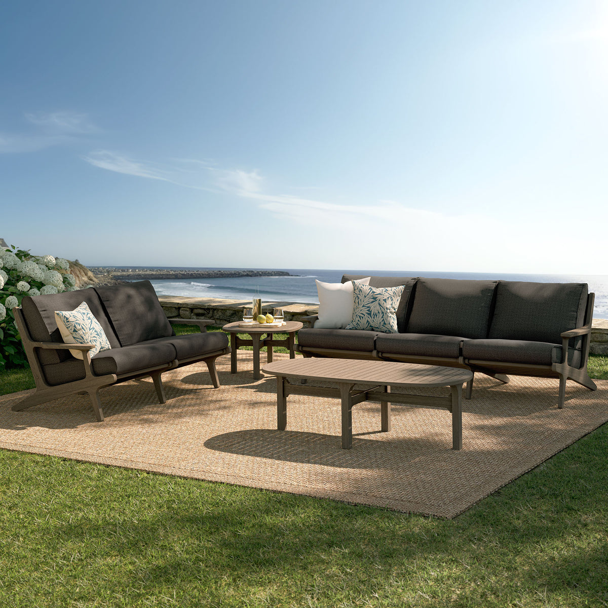 Saratoga 4-Piece Outdoor Patio Teak Wood Furniture Set by Modway