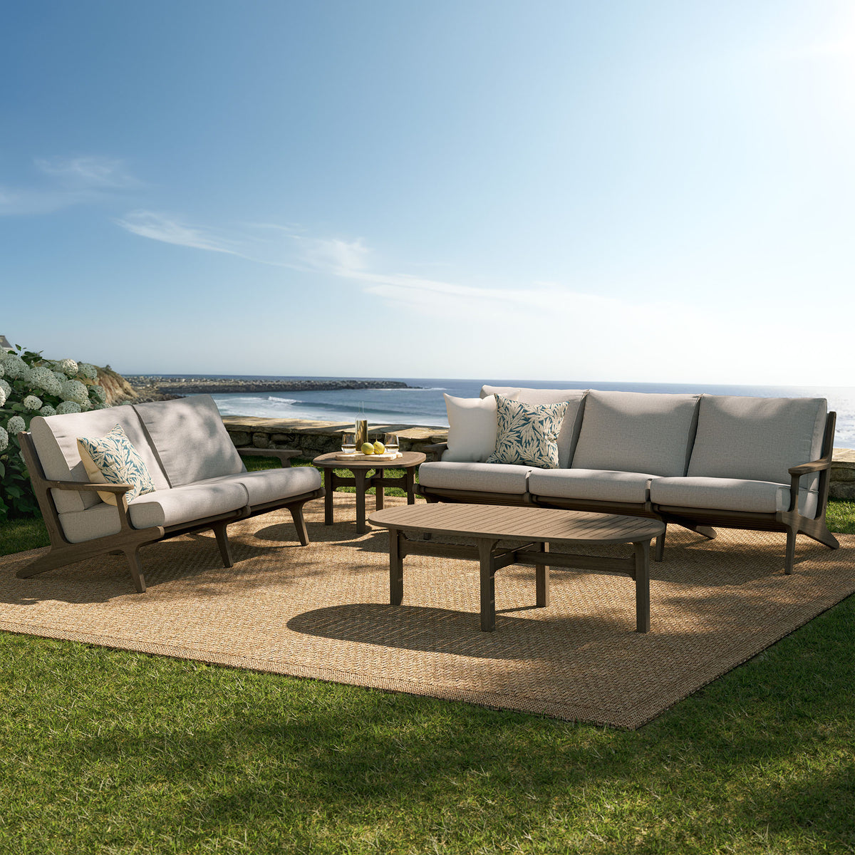 Saratoga 4-Piece Outdoor Patio Teak Wood Furniture Set by Modway