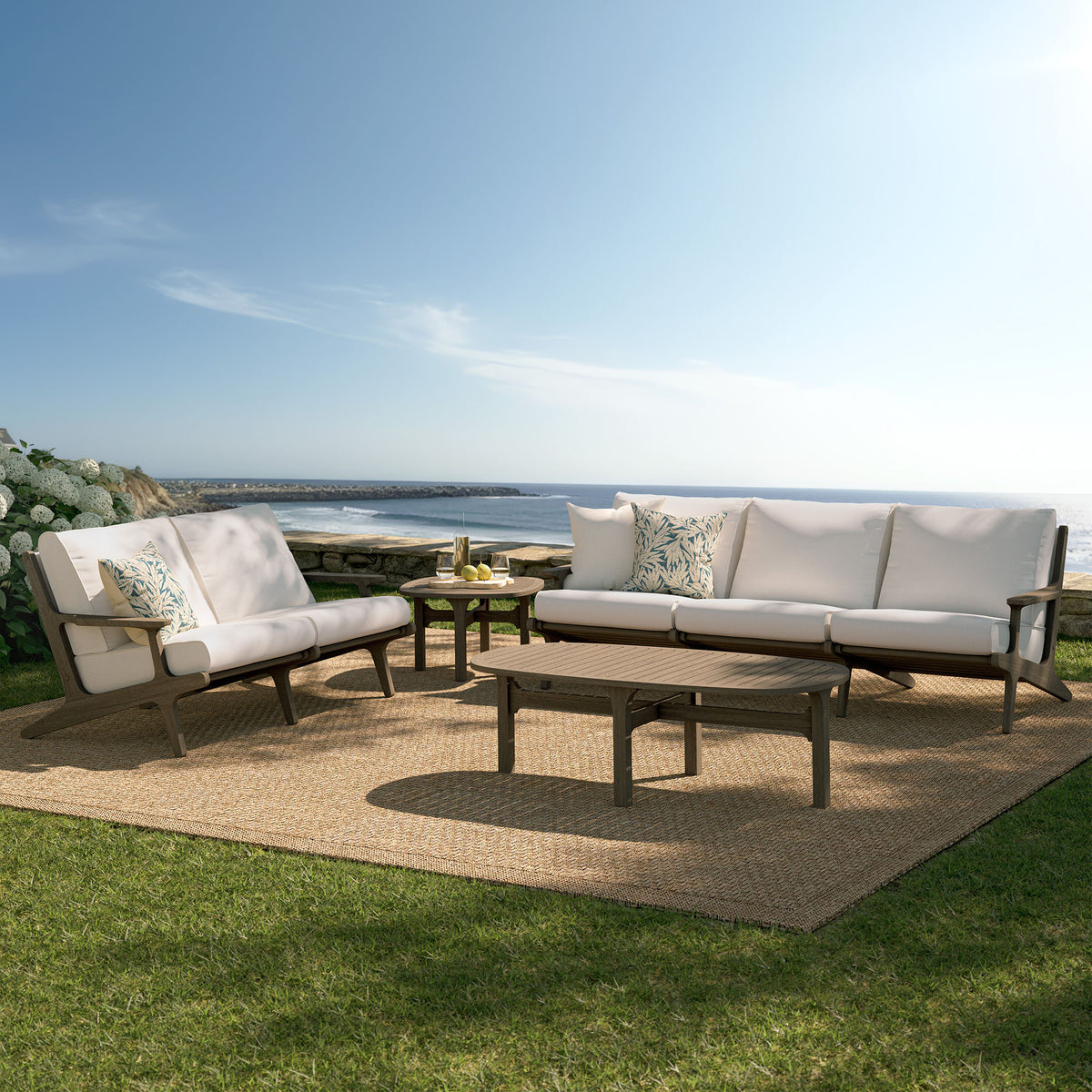 Saratoga 4-Piece Outdoor Patio Teak Wood Furniture Set by Modway