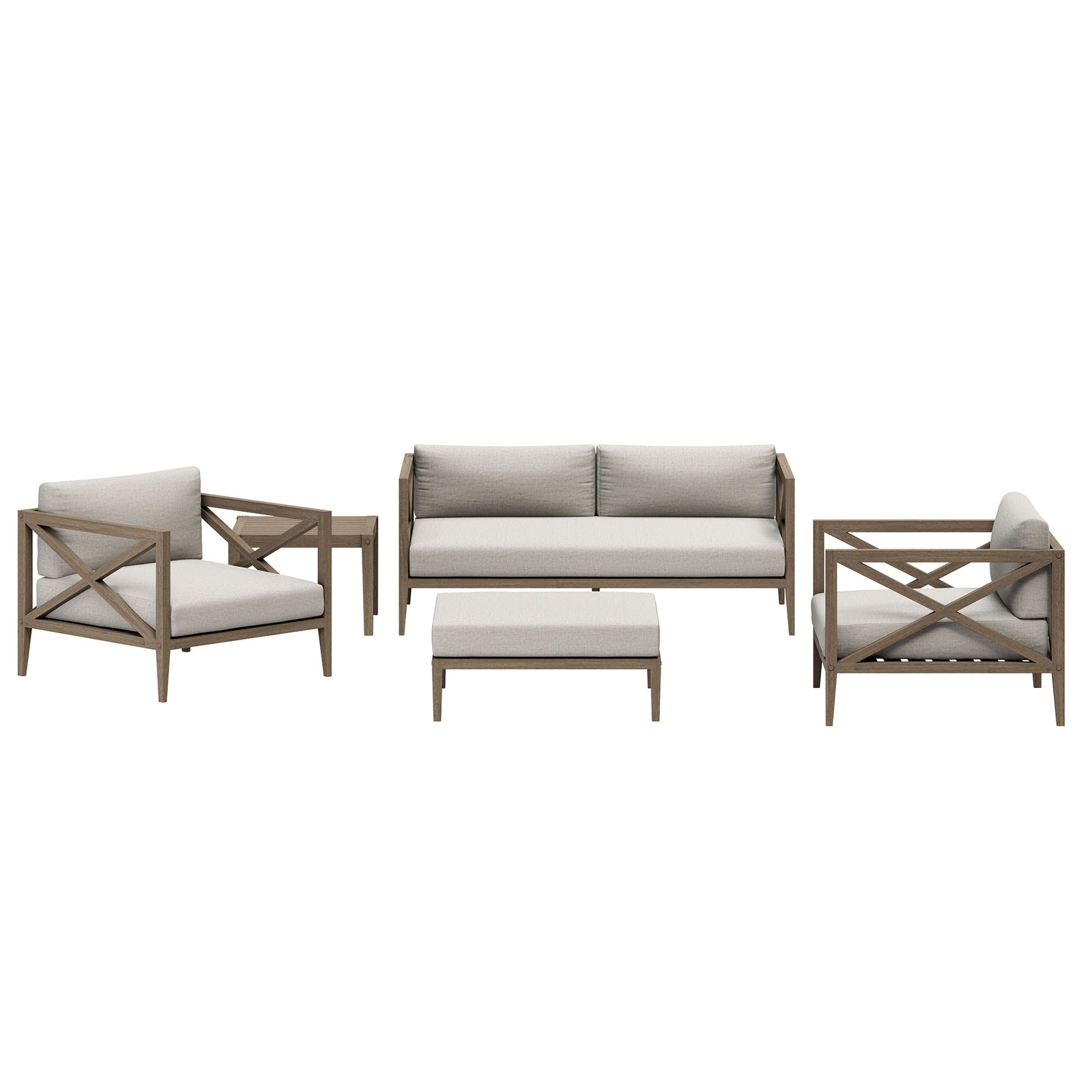 Northlake 5-Piece Outdoor Patio Teak Wood Furniture Set by Modway