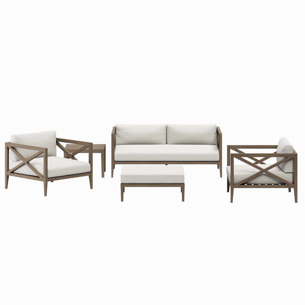 Northlake 5-Piece Outdoor Patio Teak Wood Furniture Set by Modway