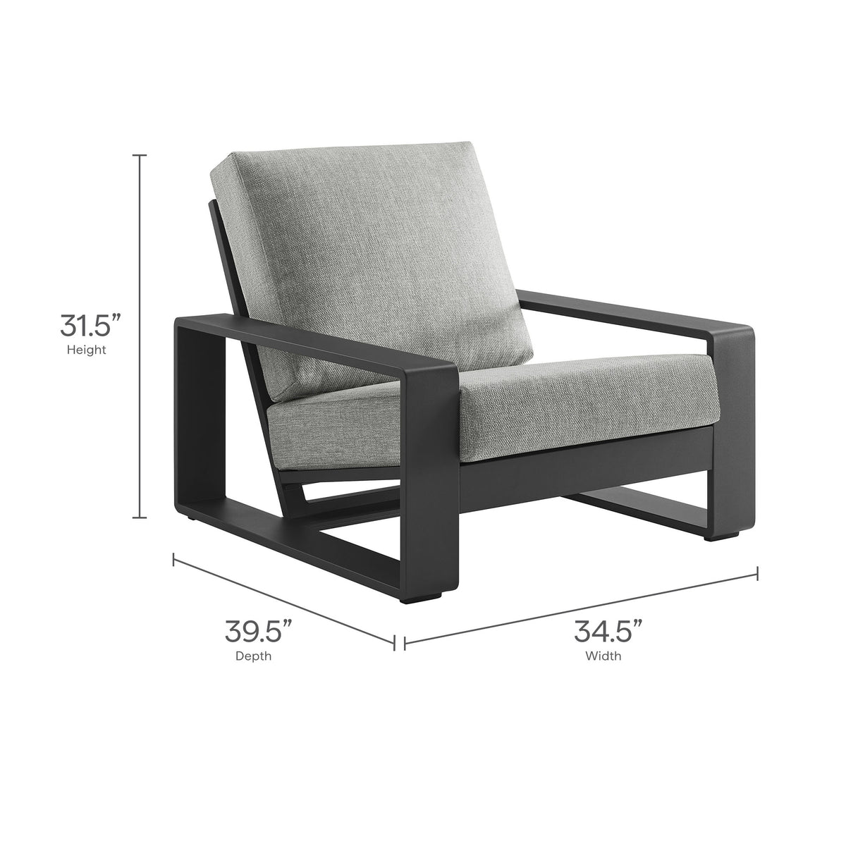 Lirienne Outdoor Patio Aluminum Armchair by Modway