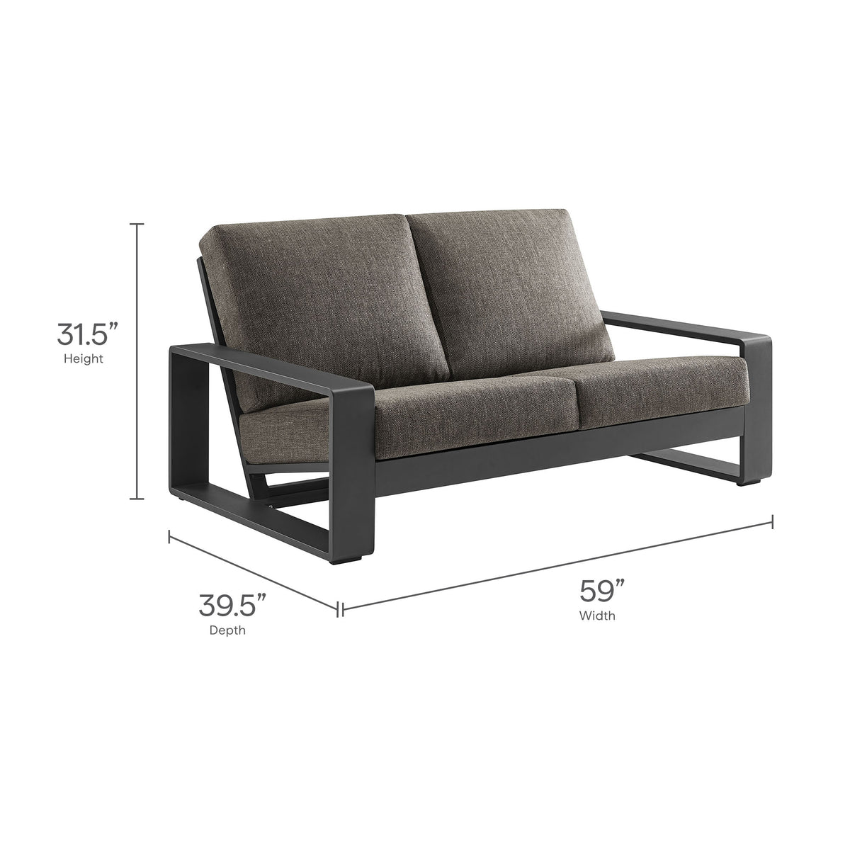 Lirienne 4-Piece Outdoor Patio Aluminum Furniture Set by Modway