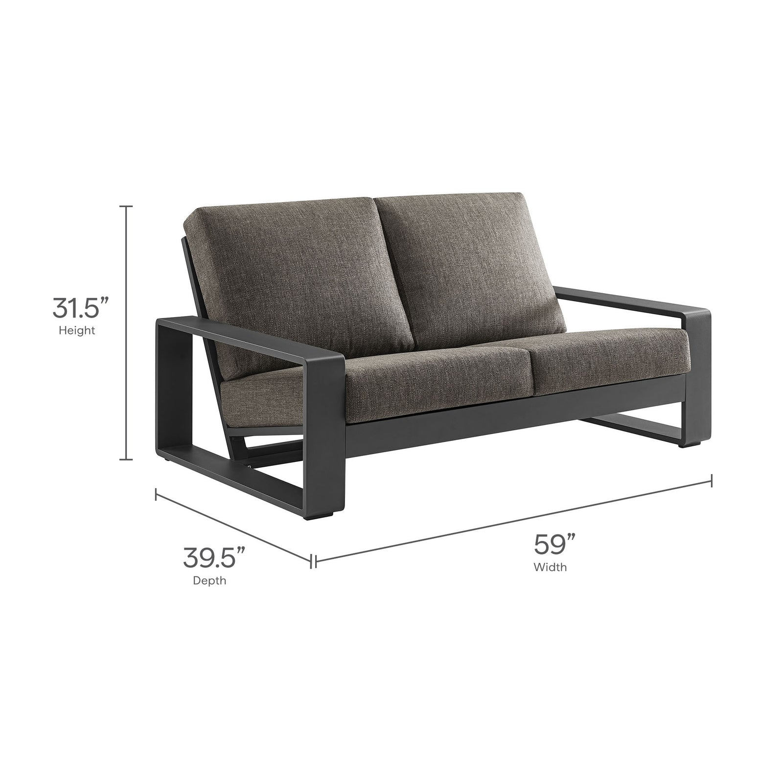 Lirienne 4-Piece Outdoor Patio Aluminum Furniture Set by Modway