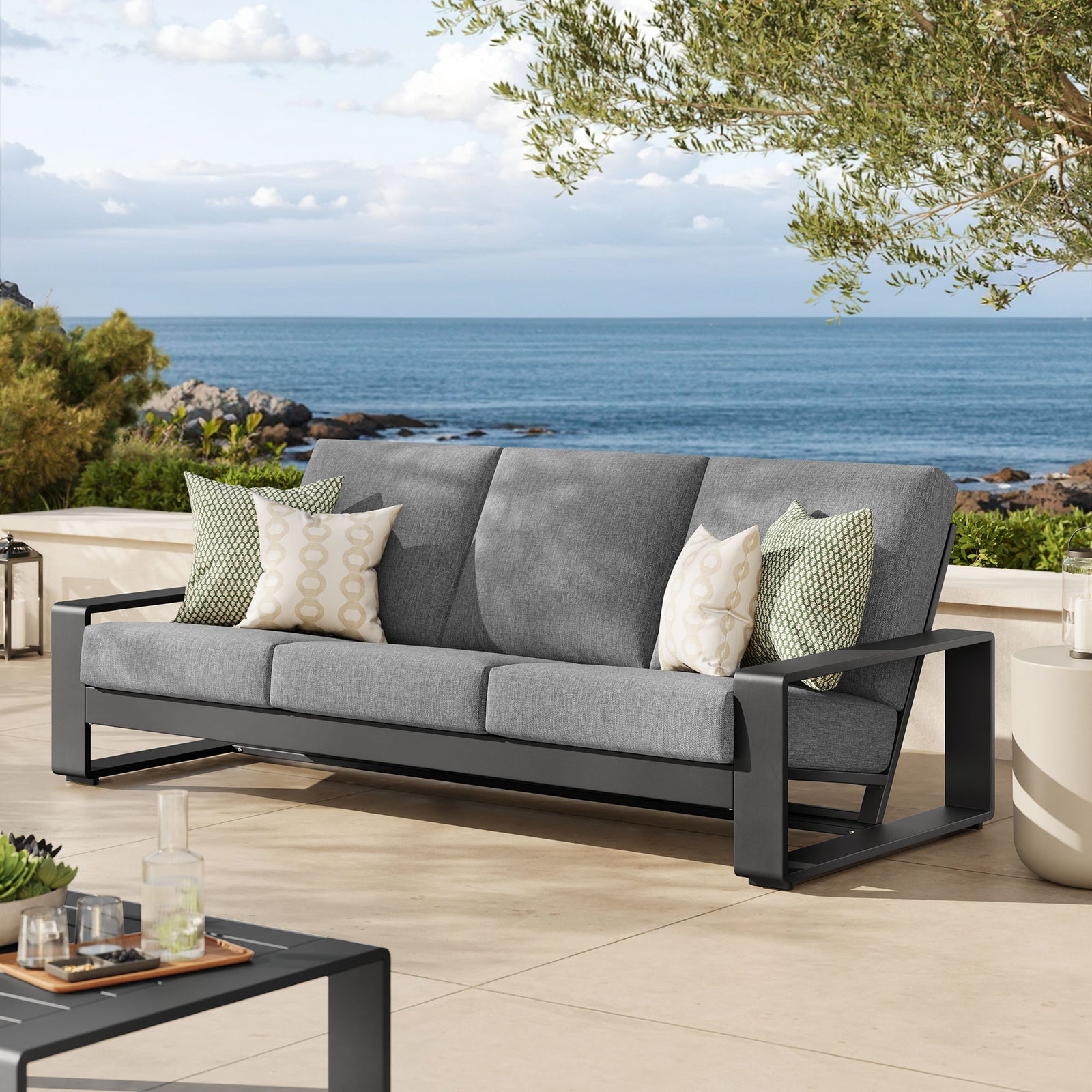 Lirienne Outdoor Patio Aluminum Sofa by Modway