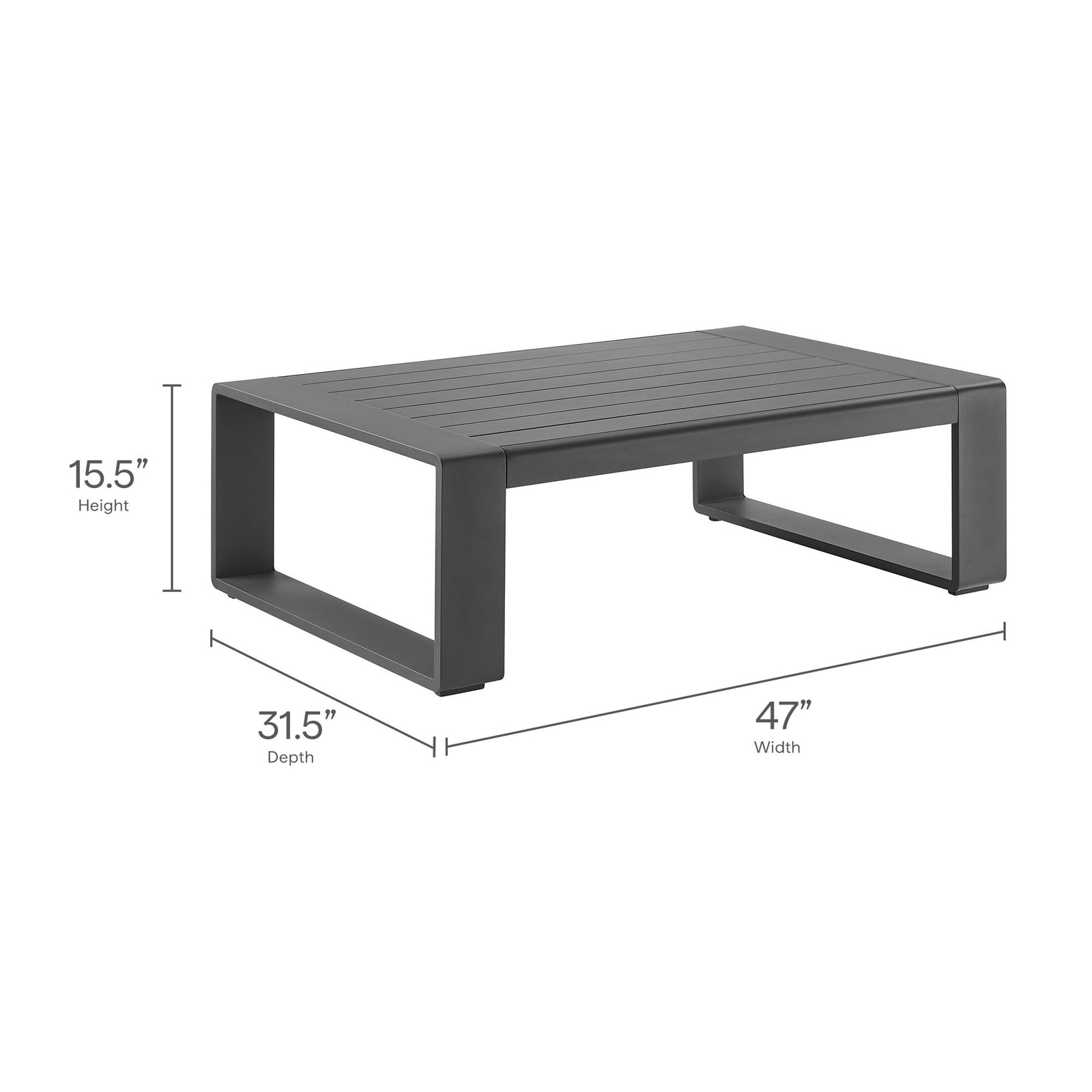 Lirienne 2-Piece Outdoor Patio Aluminum Furniture Set by Modway