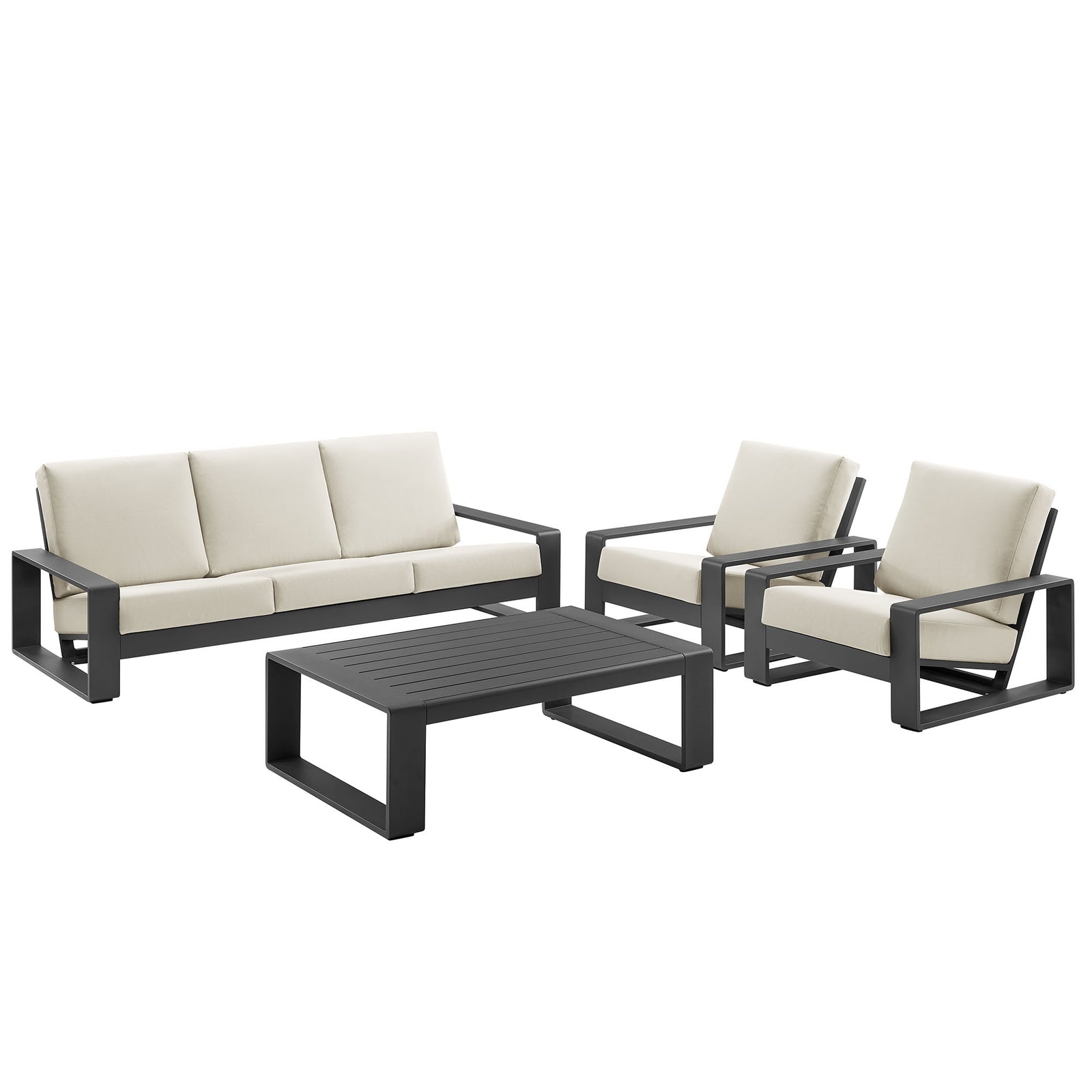 Lirienne 4-Piece Outdoor Patio Aluminum Furniture Set by Modway