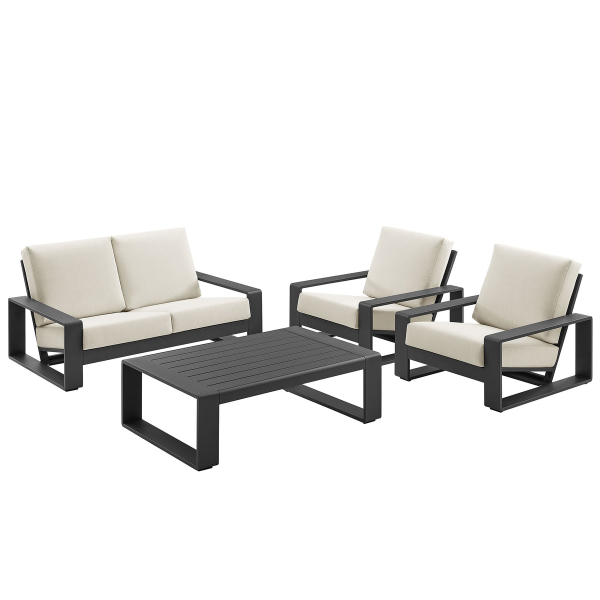 Lirienne 4-Piece Outdoor Patio Aluminum Furniture Set by Modway