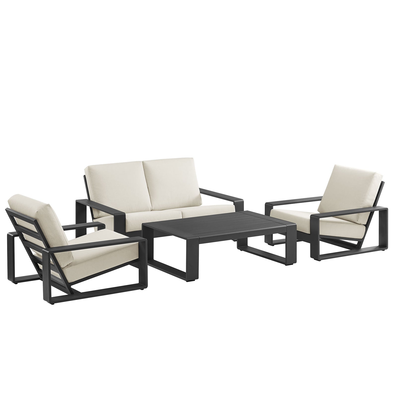 Lirienne 4-Piece Outdoor Patio Aluminum Furniture Set by Modway