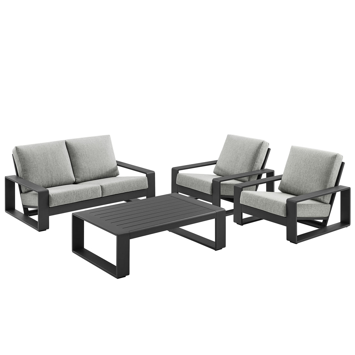 Lirienne 4-Piece Outdoor Patio Aluminum Furniture Set by Modway