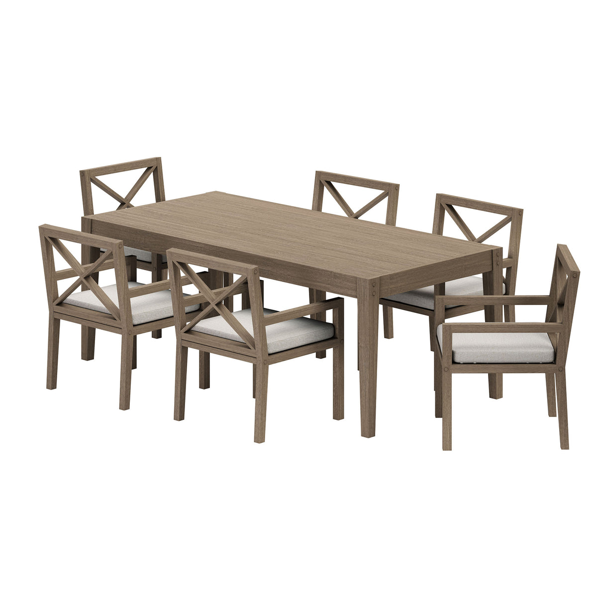 Northlake 7-Piece Outdoor Patio Teak Wood Dining Set by Modway