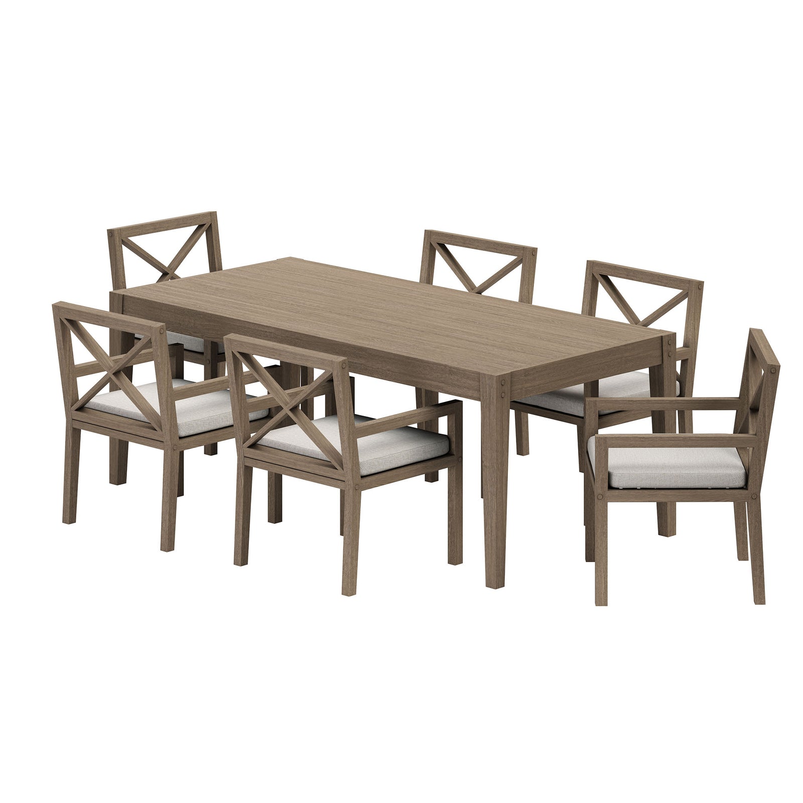 Northlake 7-Piece Outdoor Patio Teak Wood Dining Set by Modway
