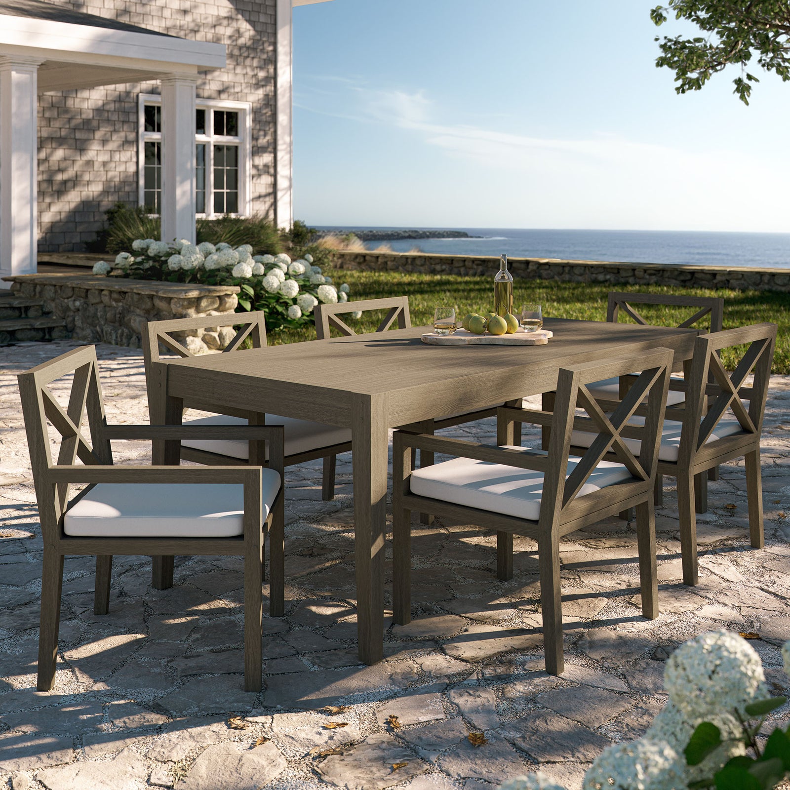 Northlake 7-Piece Outdoor Patio Teak Wood Dining Set by Modway