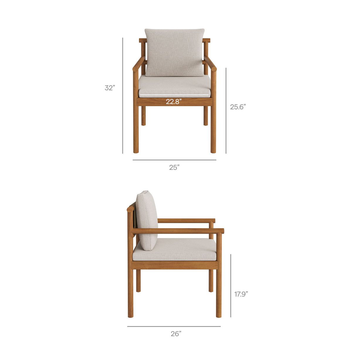 Eleni 7 Piece Outdoor Patio Teak Wood Dining Set by Modway