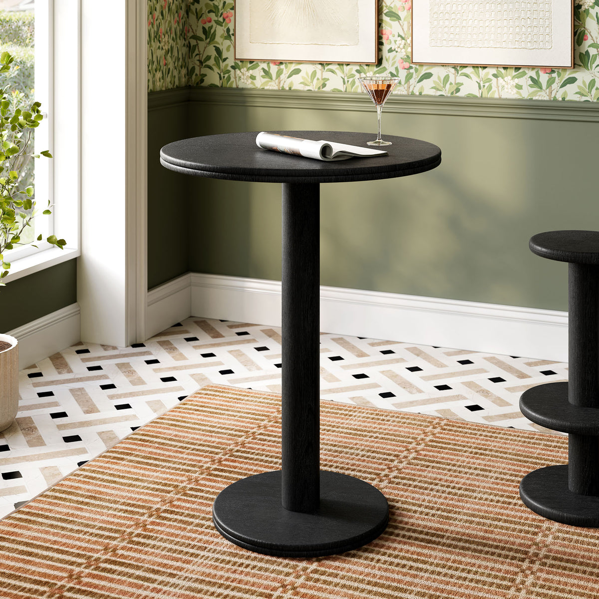 Neo 31 Inch Round Indoor - Outdoor Patio Patio Wood Bar Table by Modway