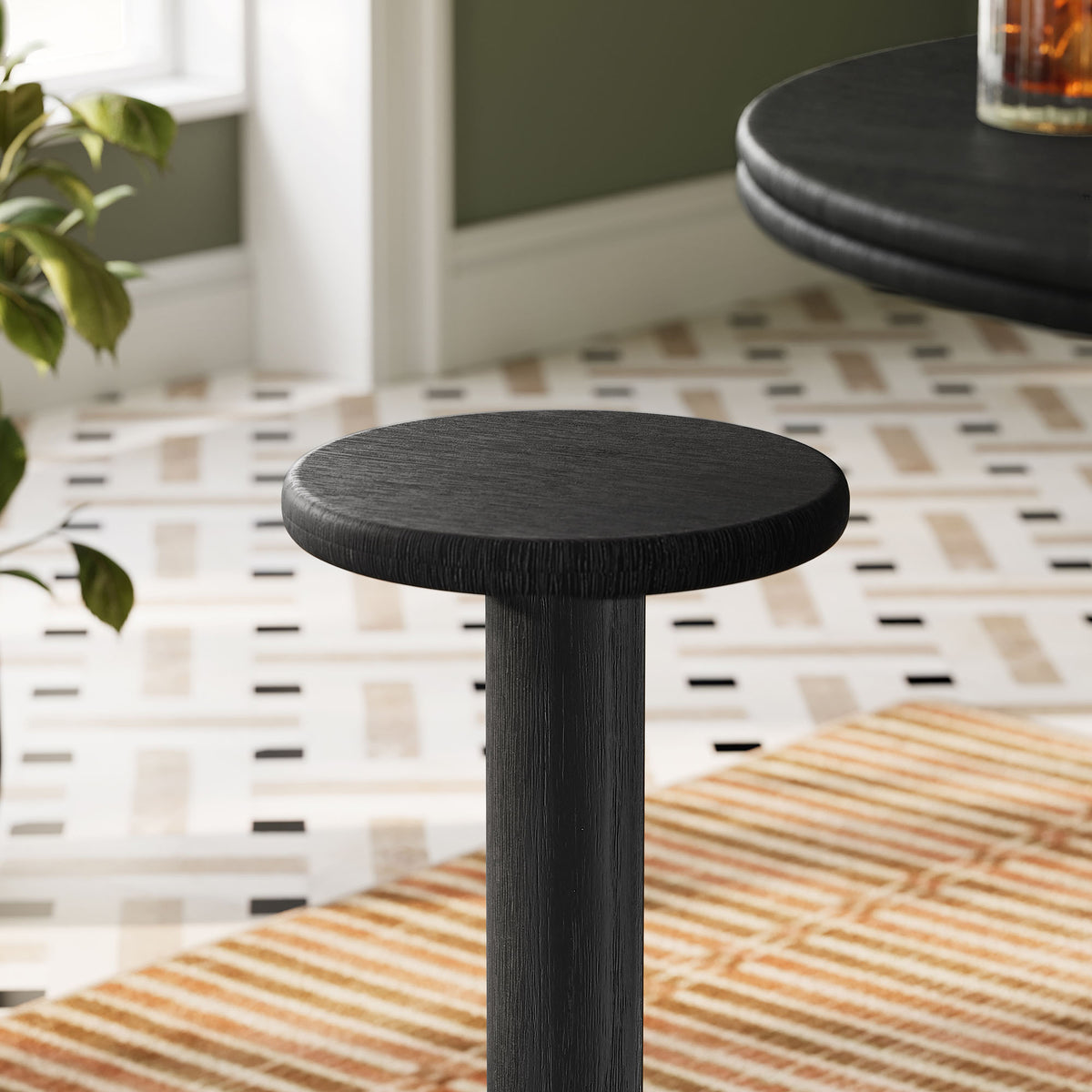Neo 15 Inch Round Indoor - Outdoor Patio Patio Wood Bar Stools by Modway